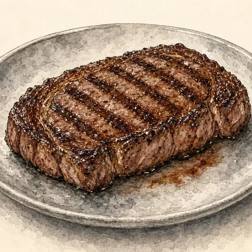 Bison, cooked (sirloin)
