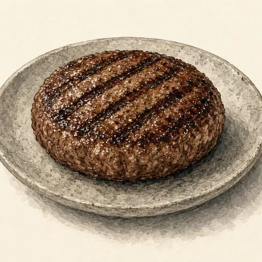 Burger patty 80/20, cooked