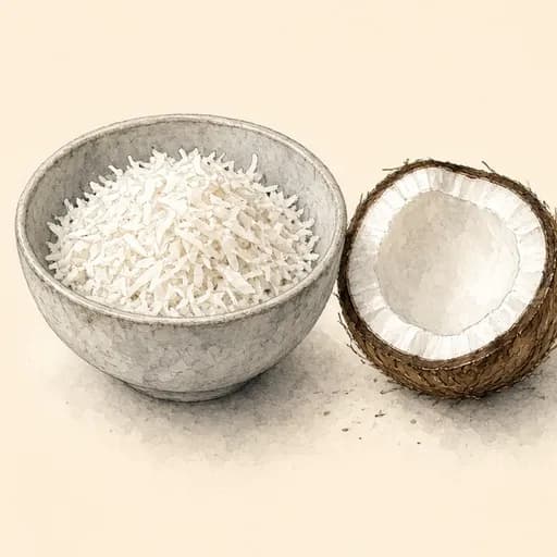 Coconut, shredded unsweetened