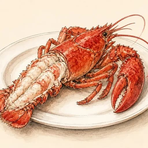 Lobster, cooked