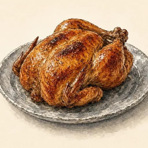 Rotisserie chicken (meat + skin)