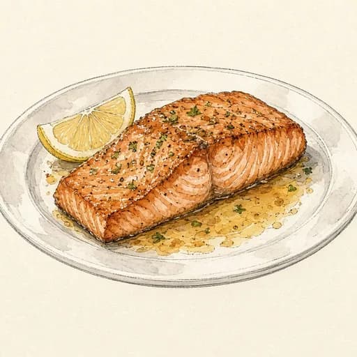 Salmon, cooked