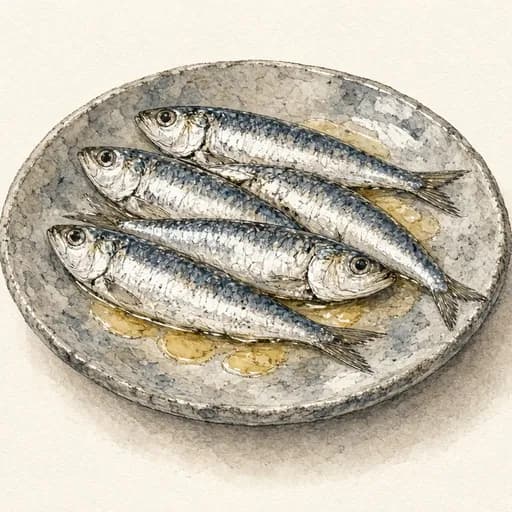 Sardines in oil, drained