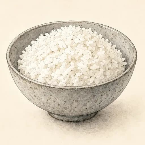 White rice, cooked
