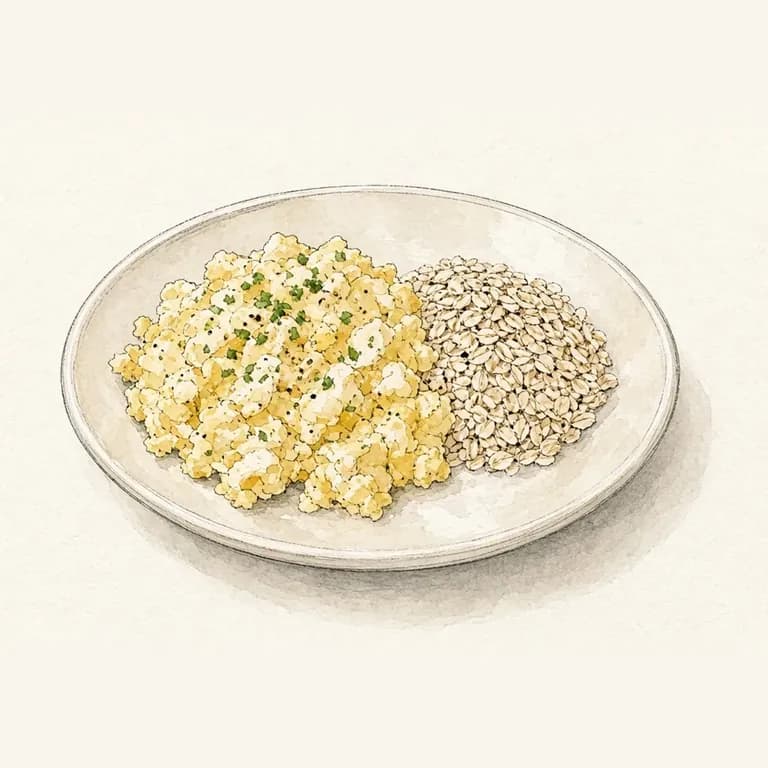Egg-white scramble with oats