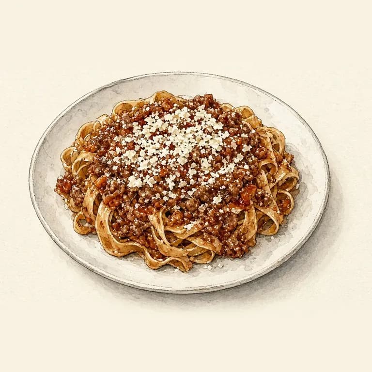 Bolognese-style ragù with parmesan