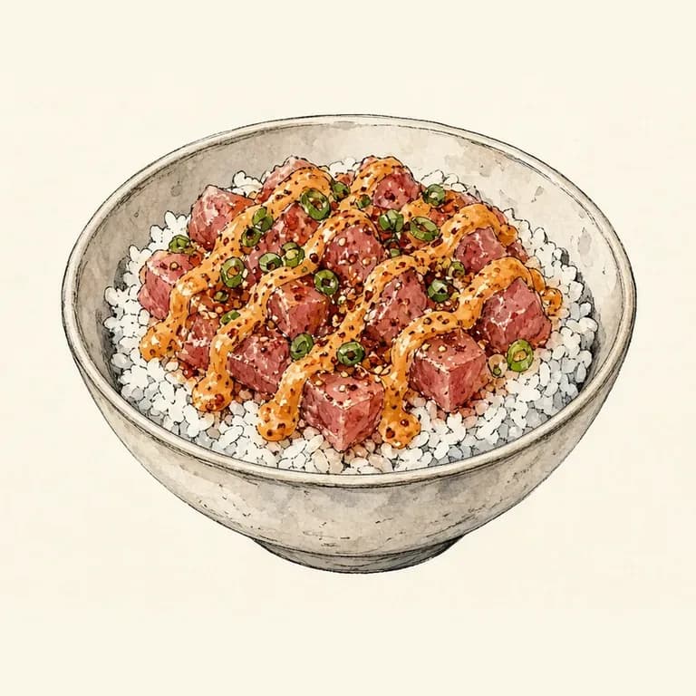 Spicy tuna rice bowl