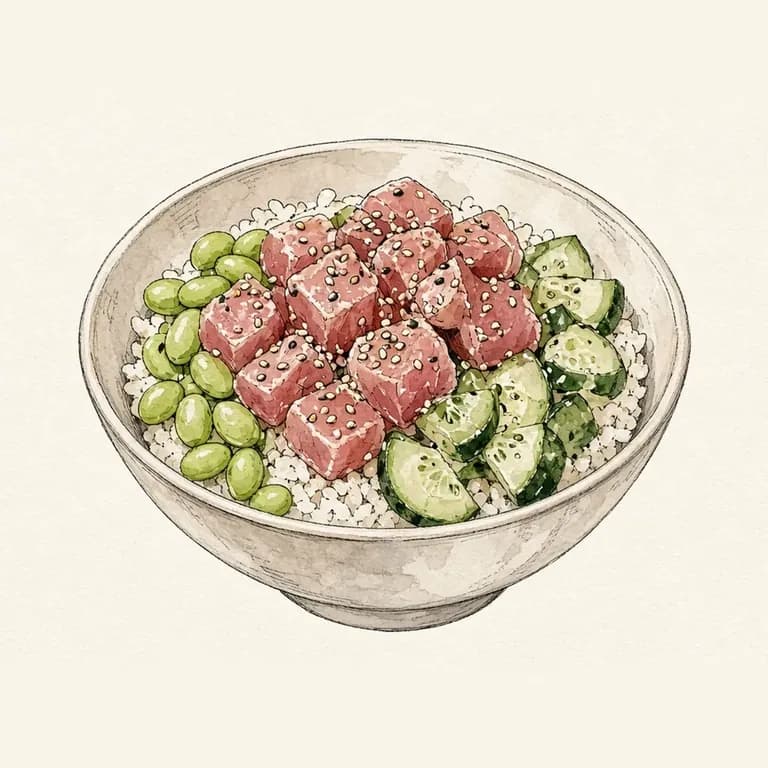 Tuna poke-style bowl