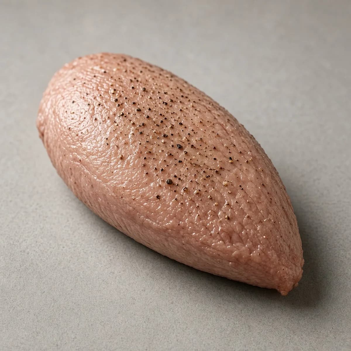 Duck breast, skinless, cooked