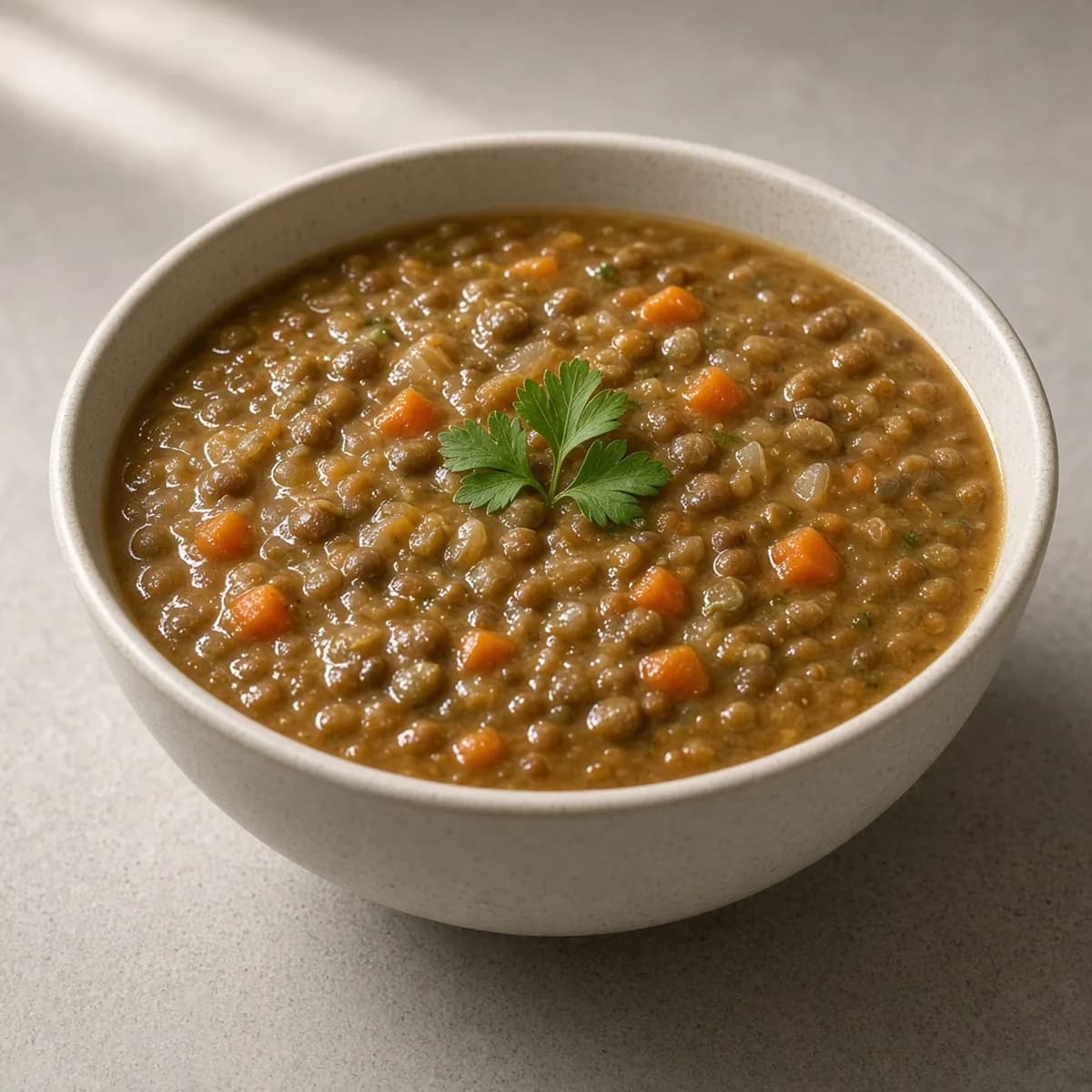 Lentil soup, canned