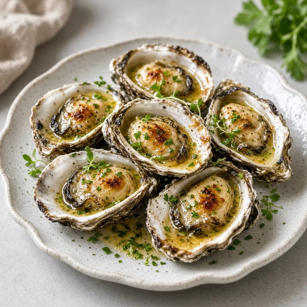 Oysters, cooked