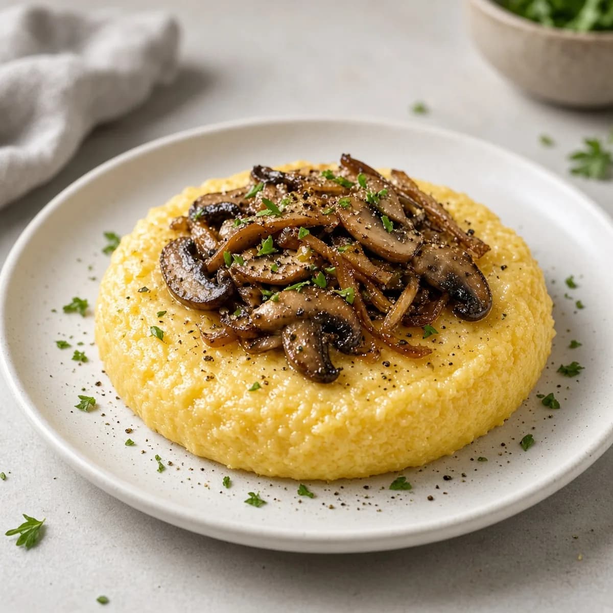 Polenta, cooked