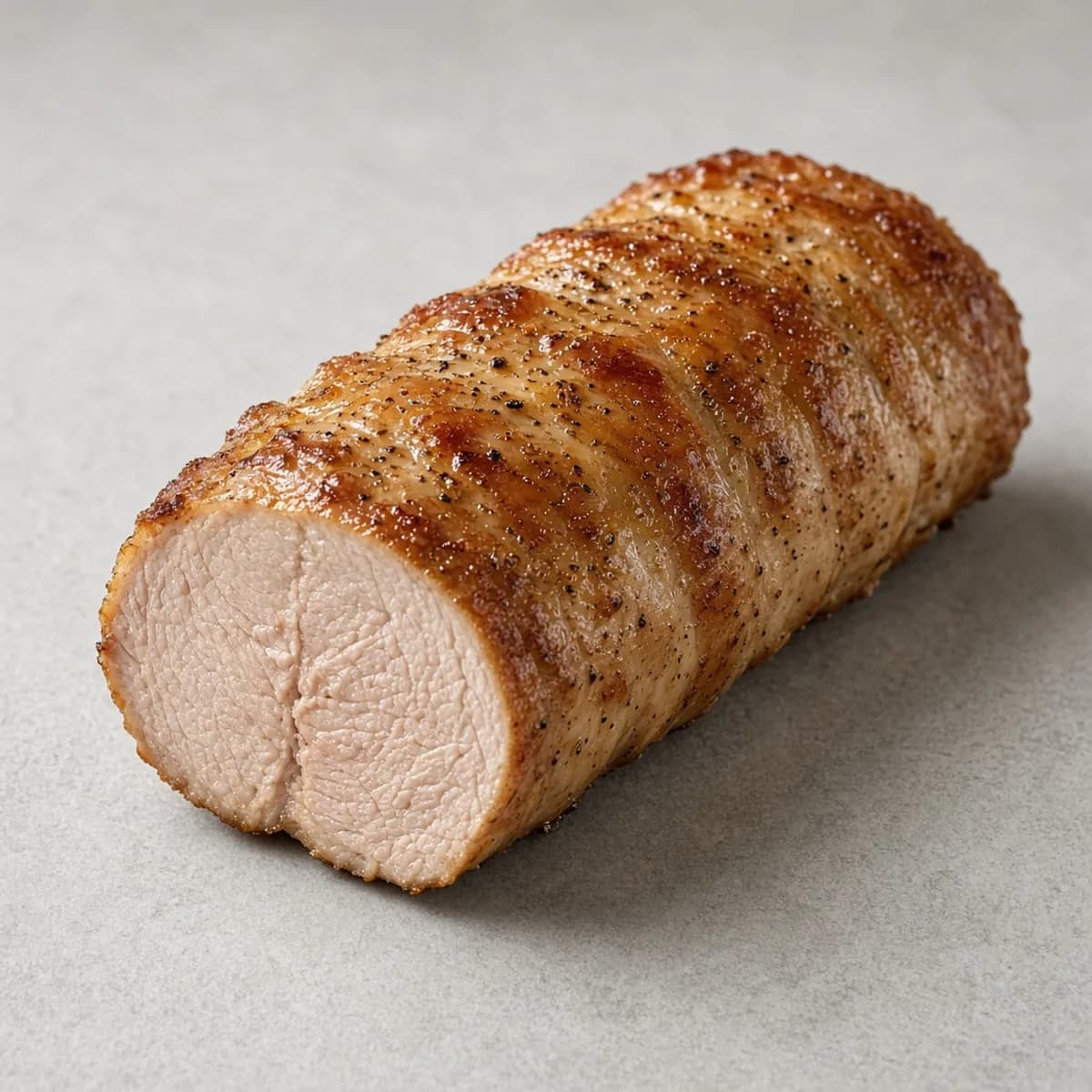 Pork loin, roasted