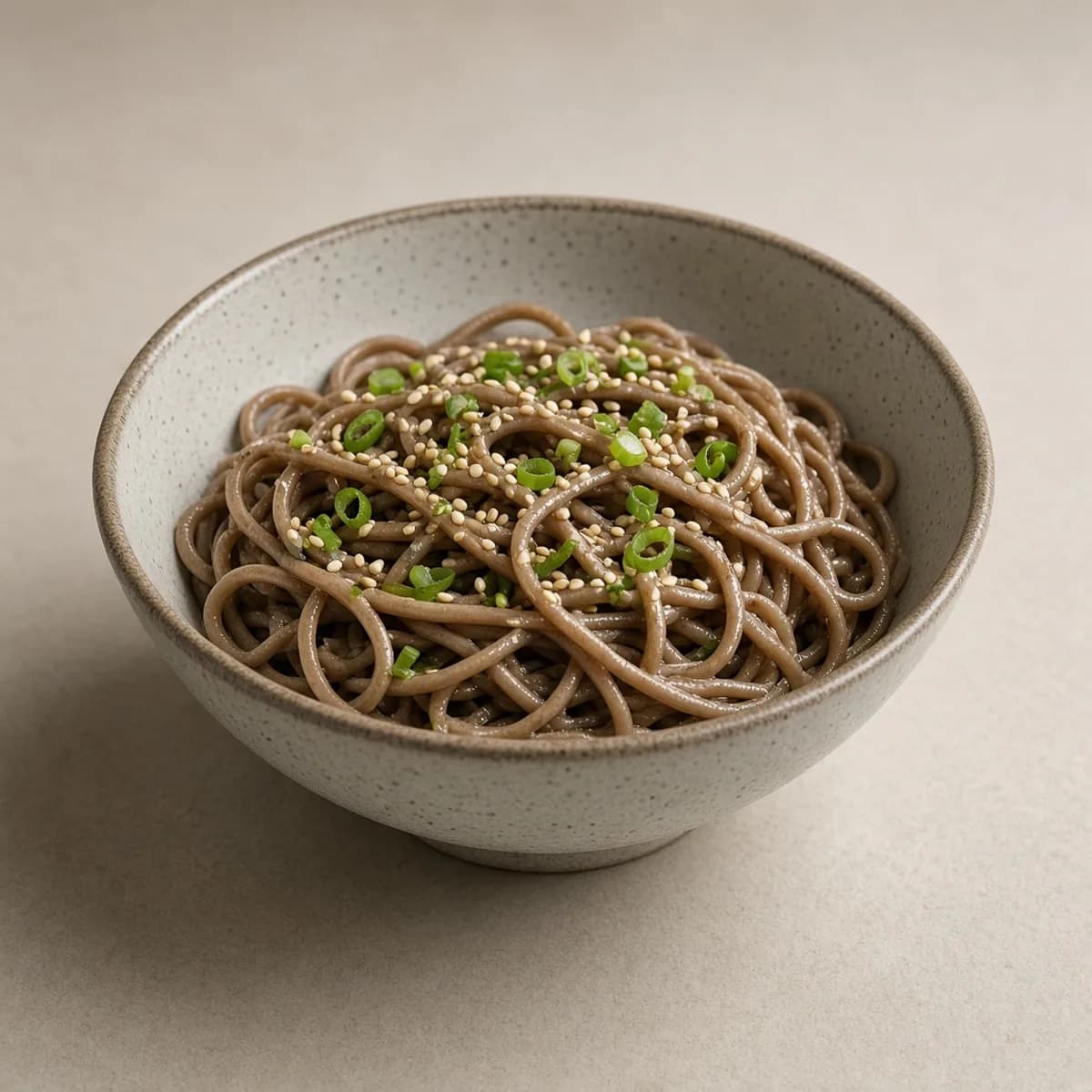 Soba noodles, cooked