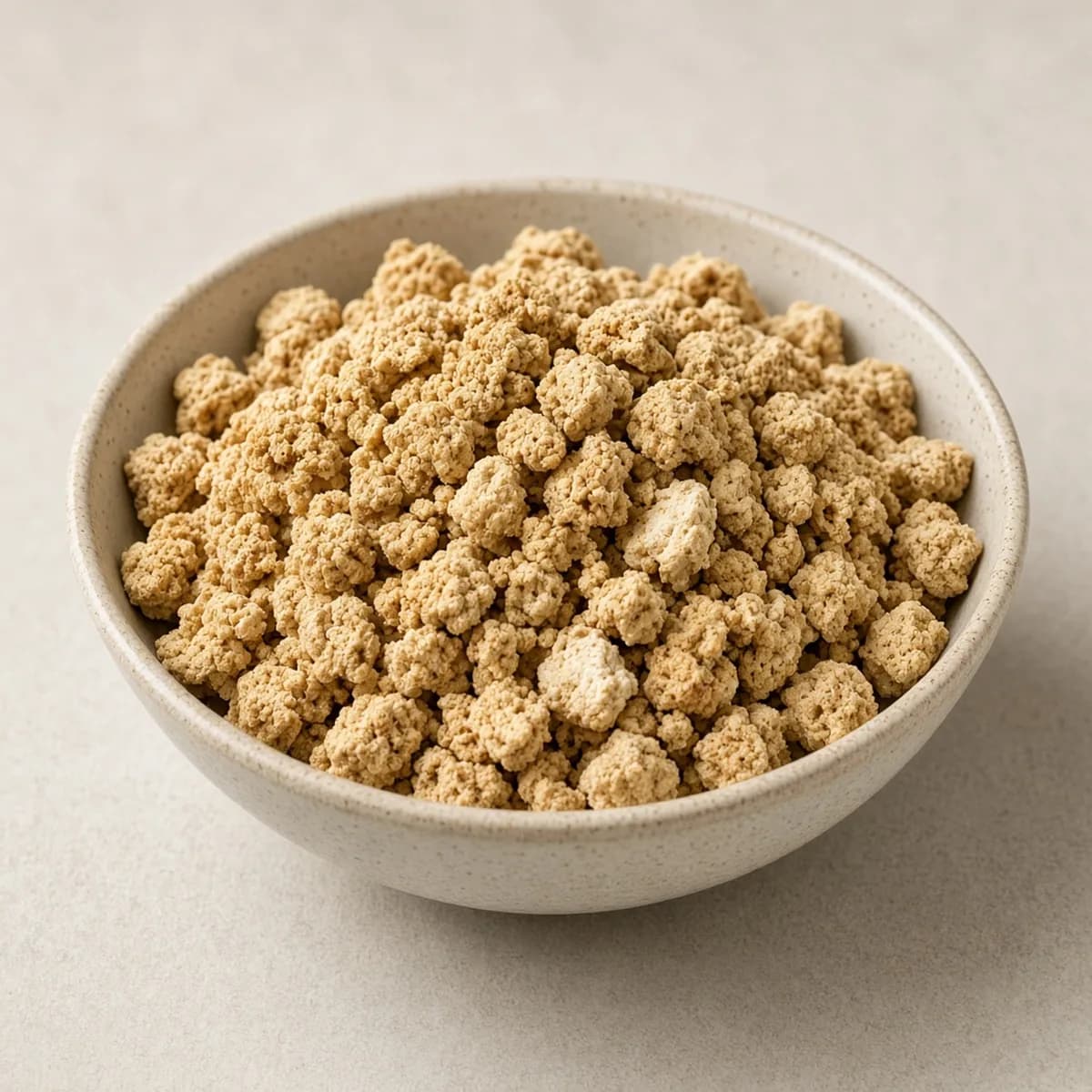 Textured vegetable protein, dry