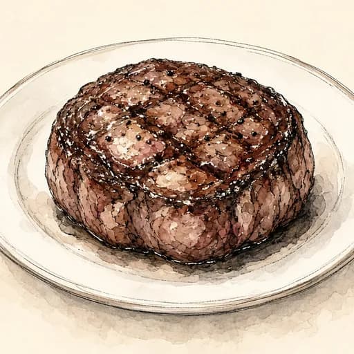 Filet mignon, cooked
