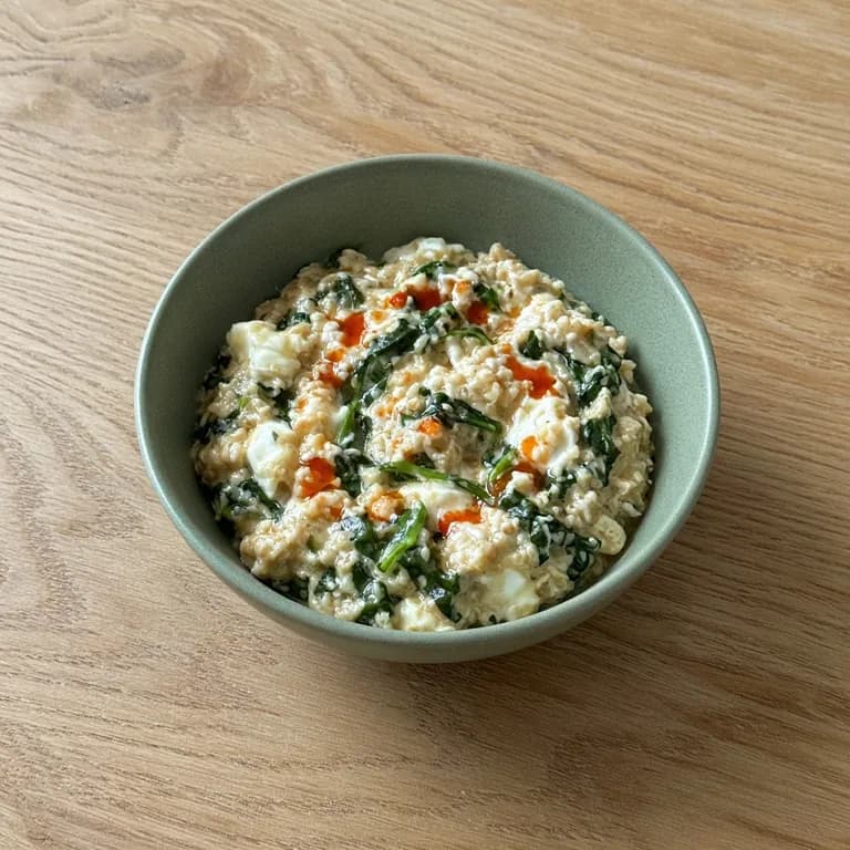 Savory oats with egg whites