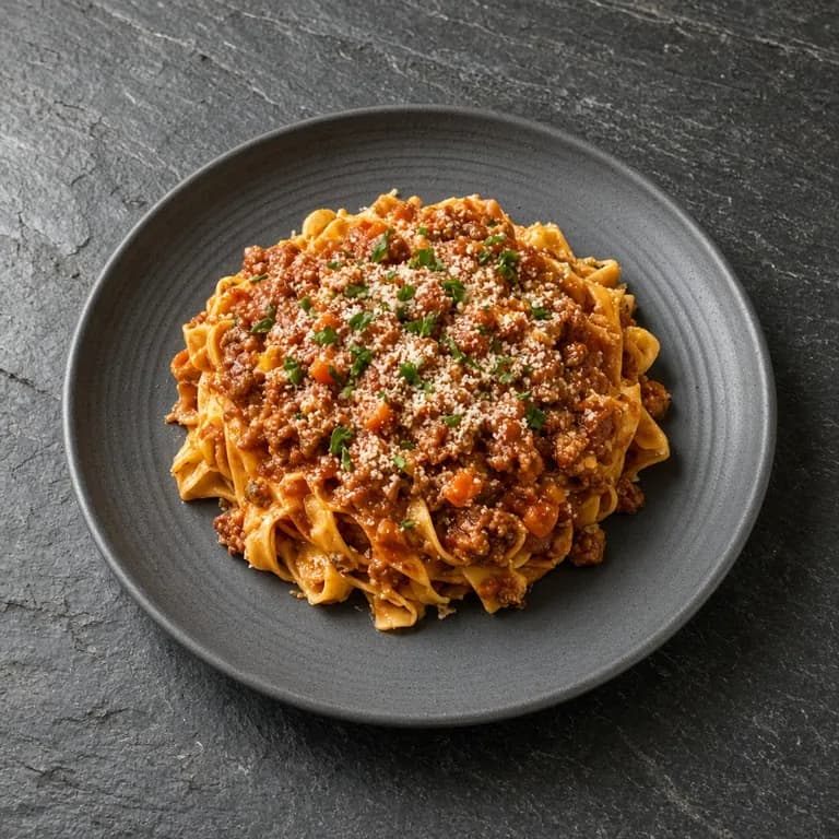Bolognese-style ragù with parmesan