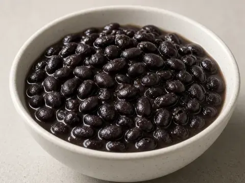 Black beans, cooked illustration