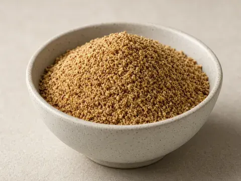 Ground flaxseed illustration